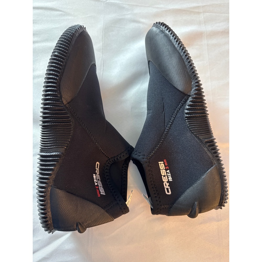 Cressi Ibiza 3mm Neoprene Water Boots Mens 10 Womens 11 Snorkel Dive Shoes Black